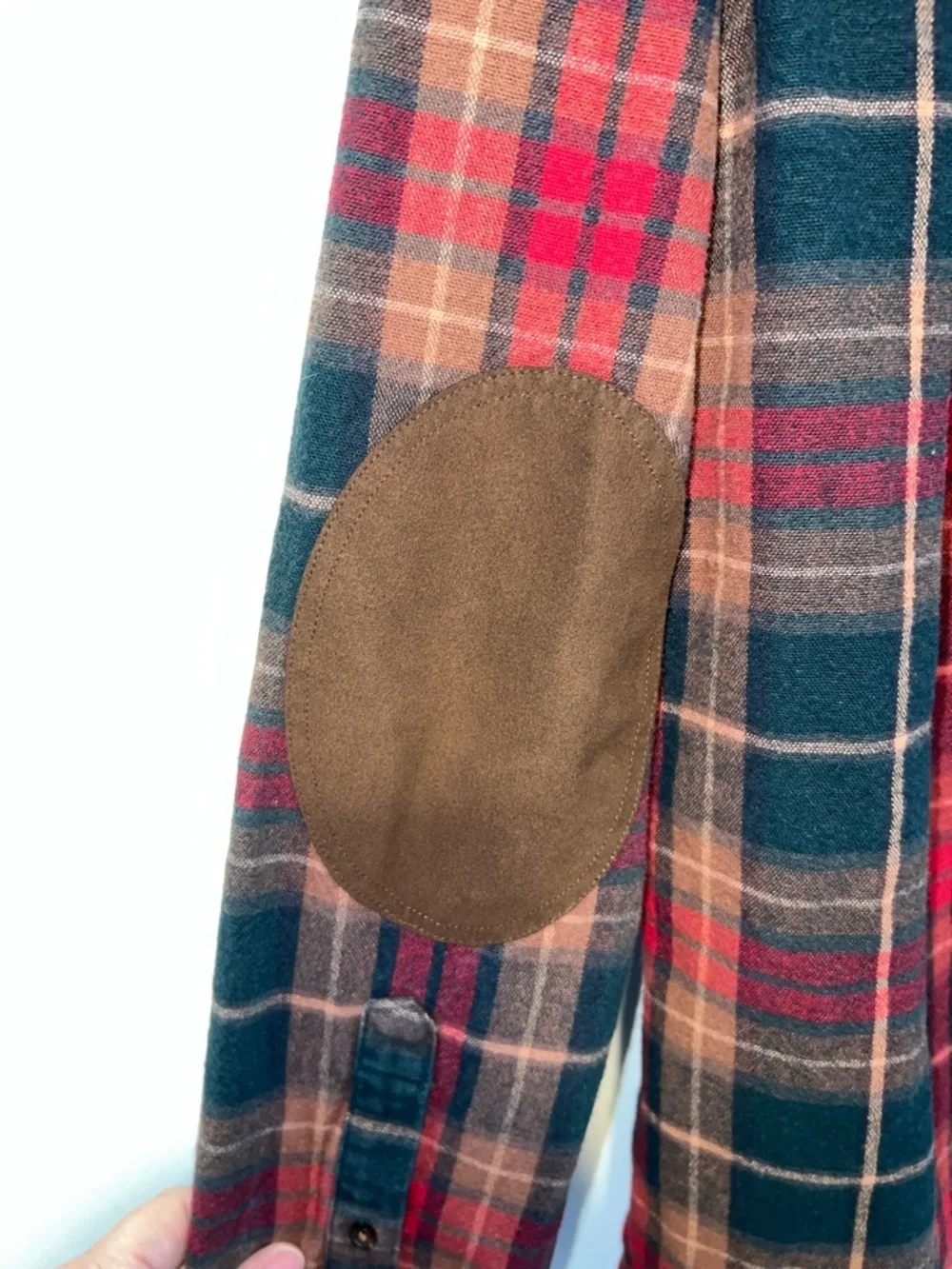 J. Crew Men’s Red and Brown Plaid Button-Down Shirt Size L 0405263